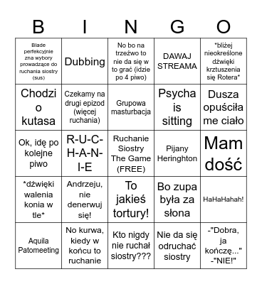 Trumna Andrzeja i Alicji Bingo Card