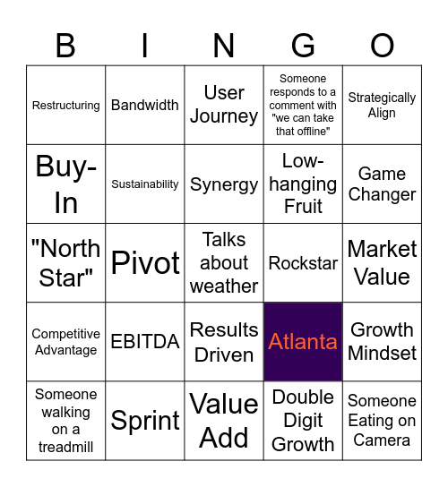 All Hands Bingo! Bingo Card