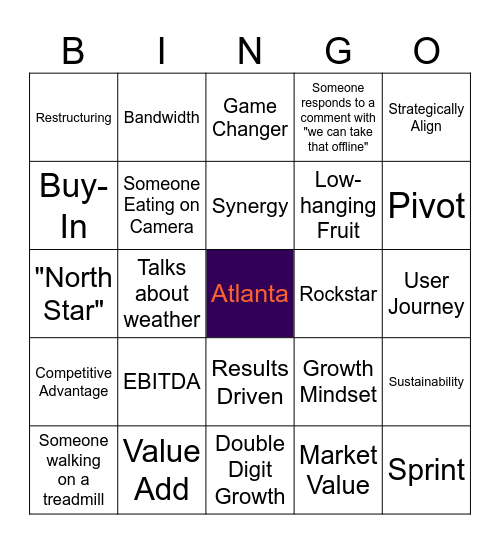 All Hands Bingo! Bingo Card