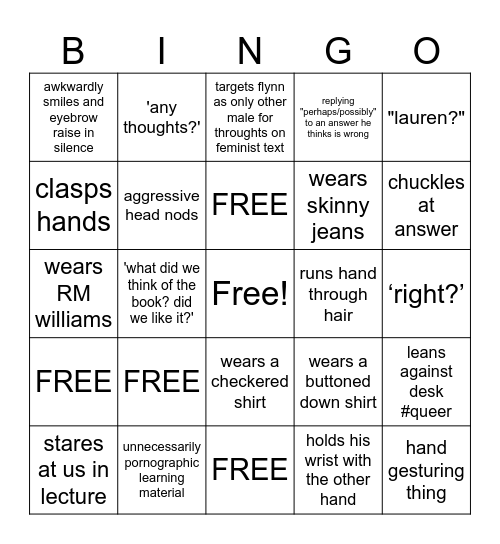 Nick Bingo Card