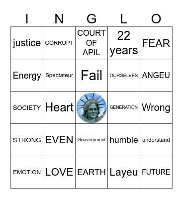 Gloglo bingo Card