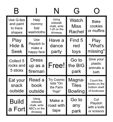 Bibi's Bingo Card