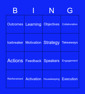 Sales Activation day bingo Card