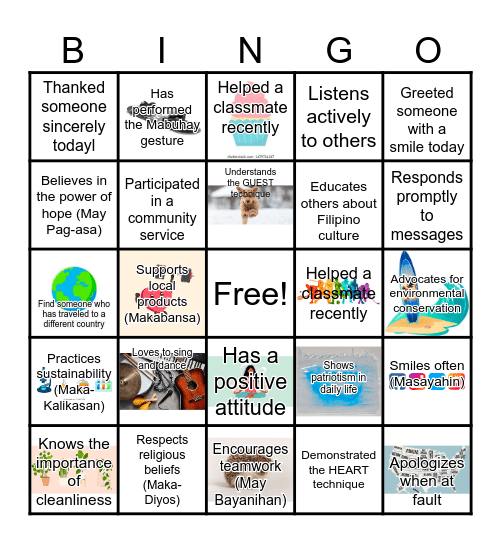 FBSE BINGO Card