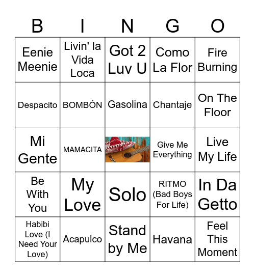 Latin American Bingo Card