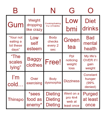 Ana bingo Card