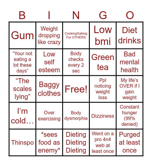 Ana bingo Card