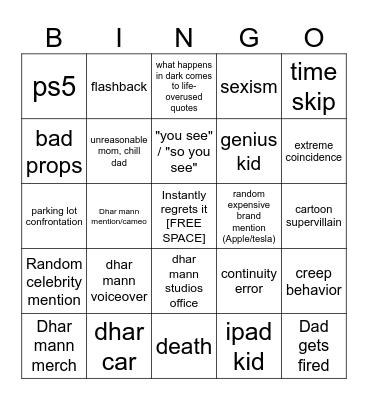 Dhar Mann Bingo v4 Bingo Card