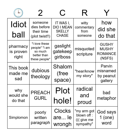 parmesean bingo Card
