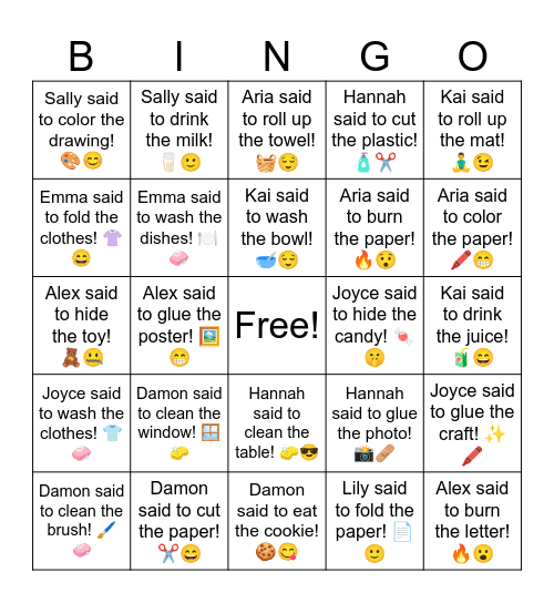 B6 L17 Aria said to burn the paper! 🔥😯 Bingo Card