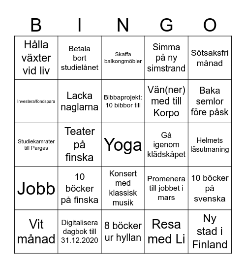 Bingo2025 Bingo Card