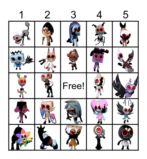 Dandy’s World Bingo Card