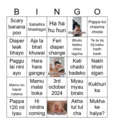 Pragge pasni bingo Card