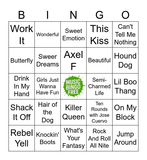 ALL IN ONE Bingo Card