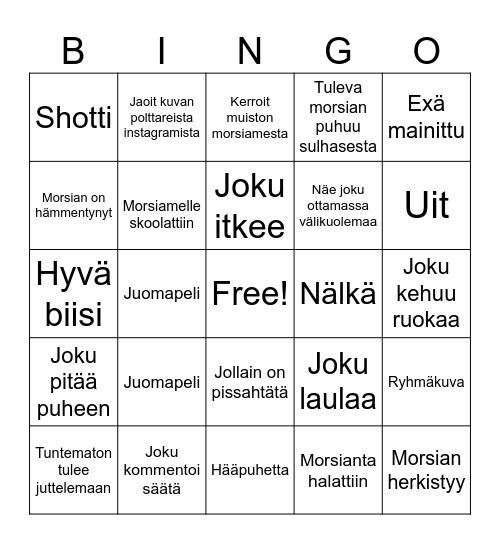 POLTTARIT Bingo Card