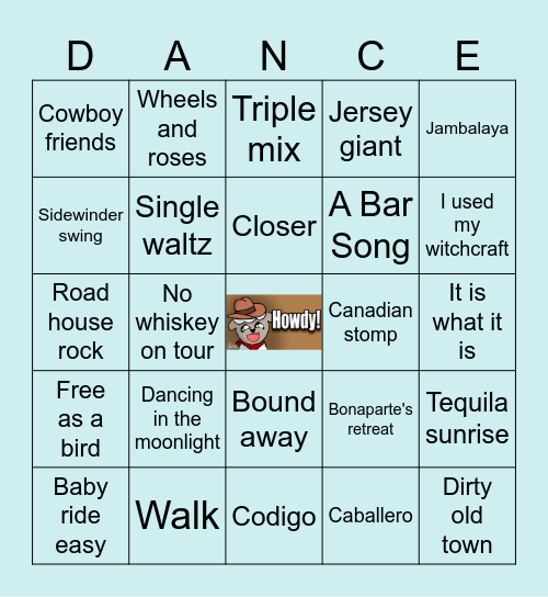 LINE DANCE BINGO Card