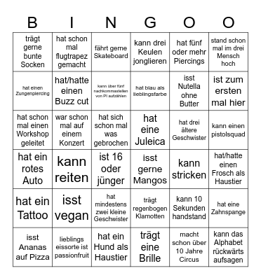 Circus Bingo Card