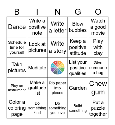 Sources of Strength BINGO Card