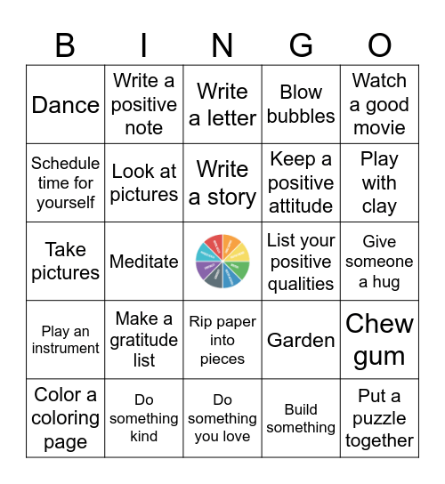 Sources of Strength BINGO Card