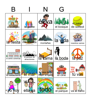 places we go 2025 Bingo Card