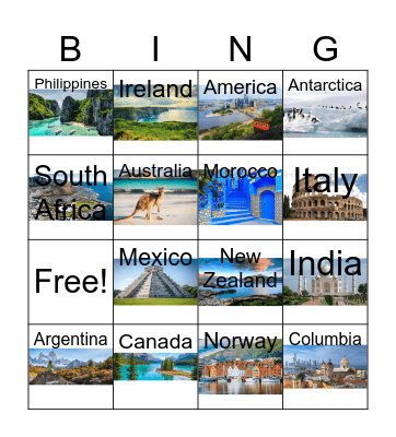 Passport Bingo! Bingo Card