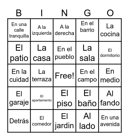 House Bingo Card