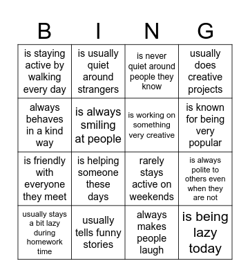 FIND SOMEONE WHO... Bingo Card