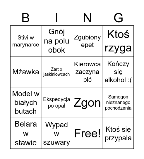 Stawowy 2k25 Bingo Card