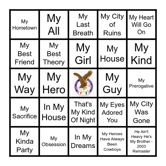 MY Bingo Card