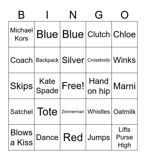 Power of the Purse Bingo Card