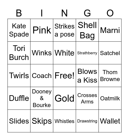 Power of the Purse Bingo Card