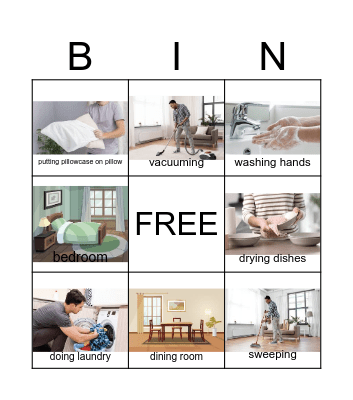 Household Chores BINGO Card