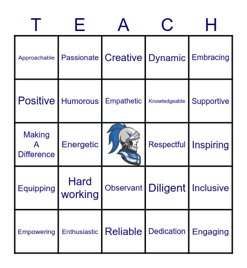 Teacher Appreciation Week BINGO Card