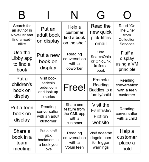 Northern Lights Reading Conversations Bingo Card