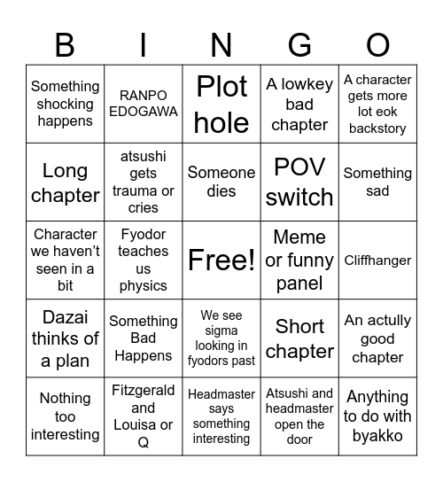 BSD BINGO Card