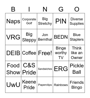 PIN Test Bingo (Really Rough Draft) Bingo Card