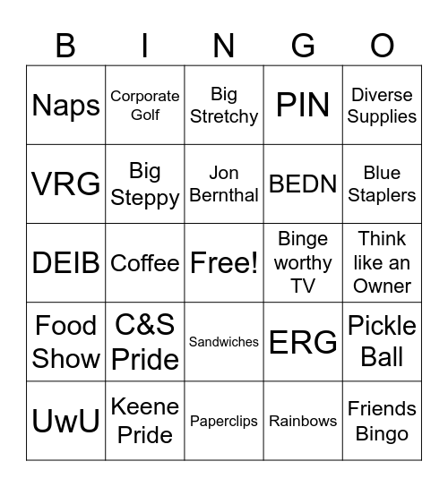 PIN Test Bingo (Really Rough Draft) Bingo Card
