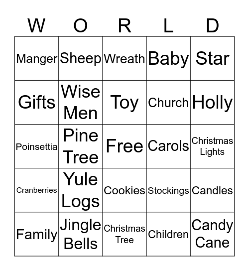 Joy To The Bingo Card