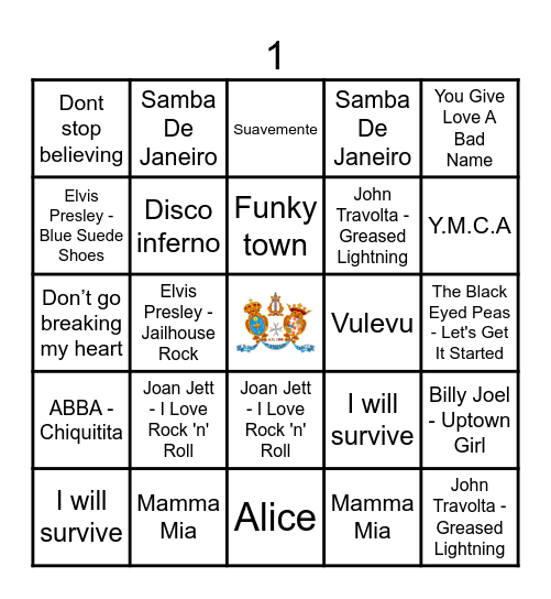 Buzz & Bingo - Sports Vs Boogie Bingo Card