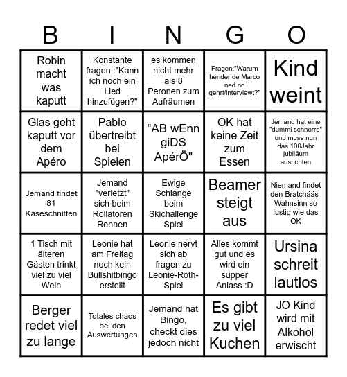 90 Jahre SC Hergiswil Bingo Card