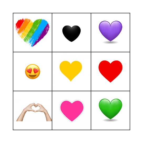 Bingo hartjes Bingo Card