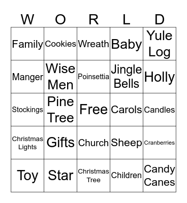 Joy To The Bingo Card