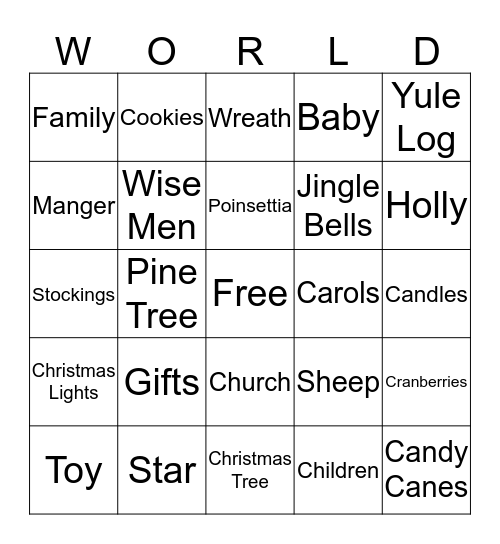 Joy To The Bingo Card