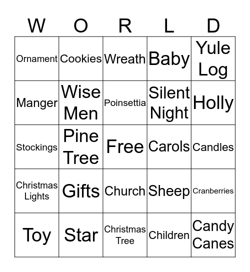 Joy To The Bingo Card