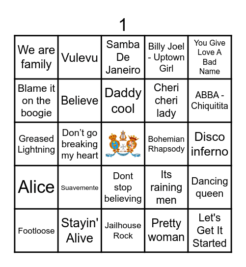 Buzz & Bingo 2 : Sports VS Boogie Bingo Card
