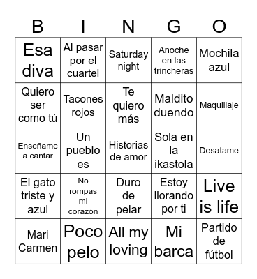UDABERRI FEST 1.2 Bingo Card