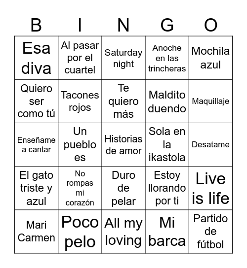 UDABERRI FEST 1.2 Bingo Card