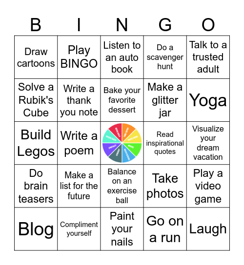 Sources of Strength Bingo Card