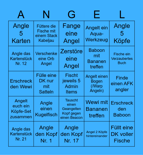 Angel-Bingo Card