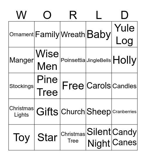 Joy To The Bingo Card